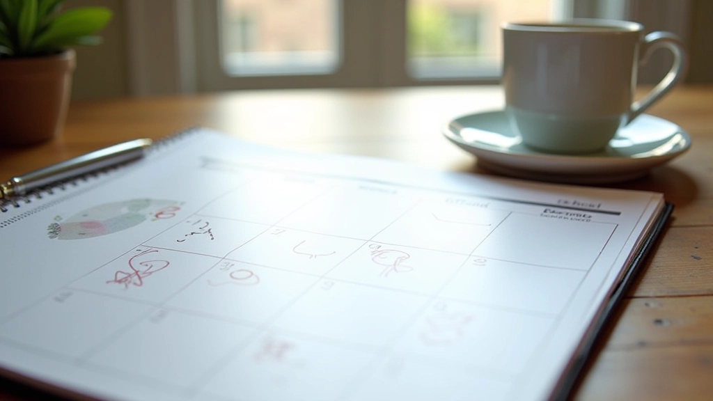 Calendario con annotazioni e promemoria di contatti pianificati