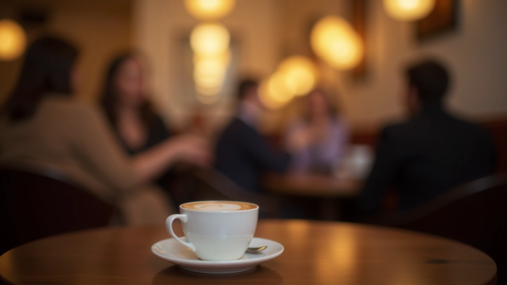Professionisti che conversano in un ambiente italiano caldo e accogliente con caffè e connessione autentica