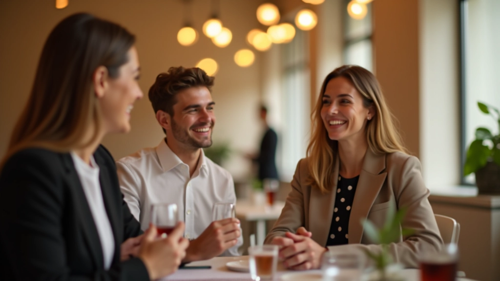 Persone che conversano in uno spazio accogliente e luminoso, con espressioni di genuina connessione e ascolto attento